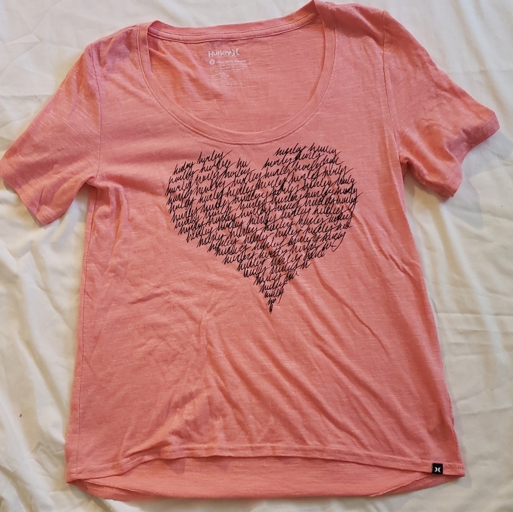 Semi-translucent, coral oversize T-shirt